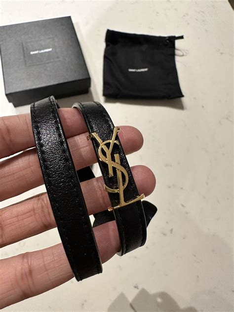 ysl leather wrap bracelet|YSL bracelet sale.